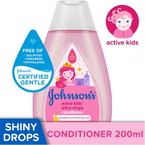 Johnsons Baby Shampoo dan Conditioner Active Kids Shiny Drops - 200ml